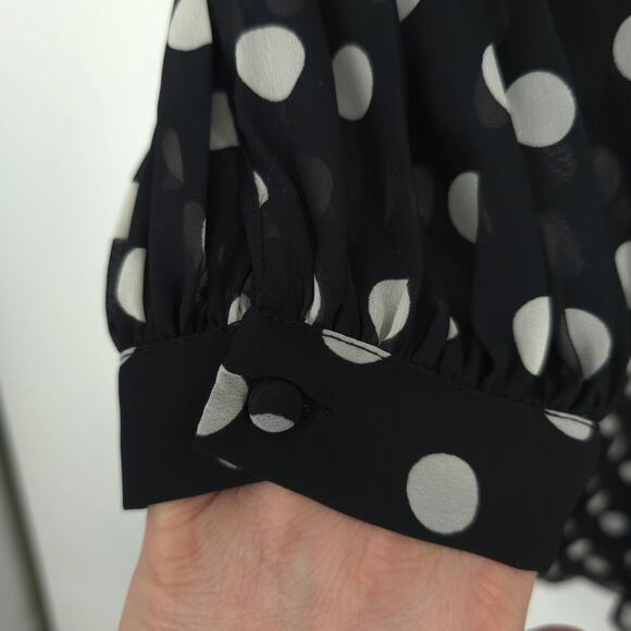 ASOS Curve Design Long Sleeve Polka Dot Dress Size 18 NWT - Picture 8 of 15